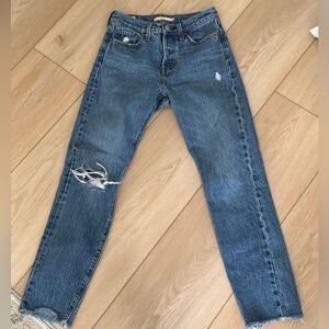 Levi's Women's Distressed Skinny Jeans in Blue